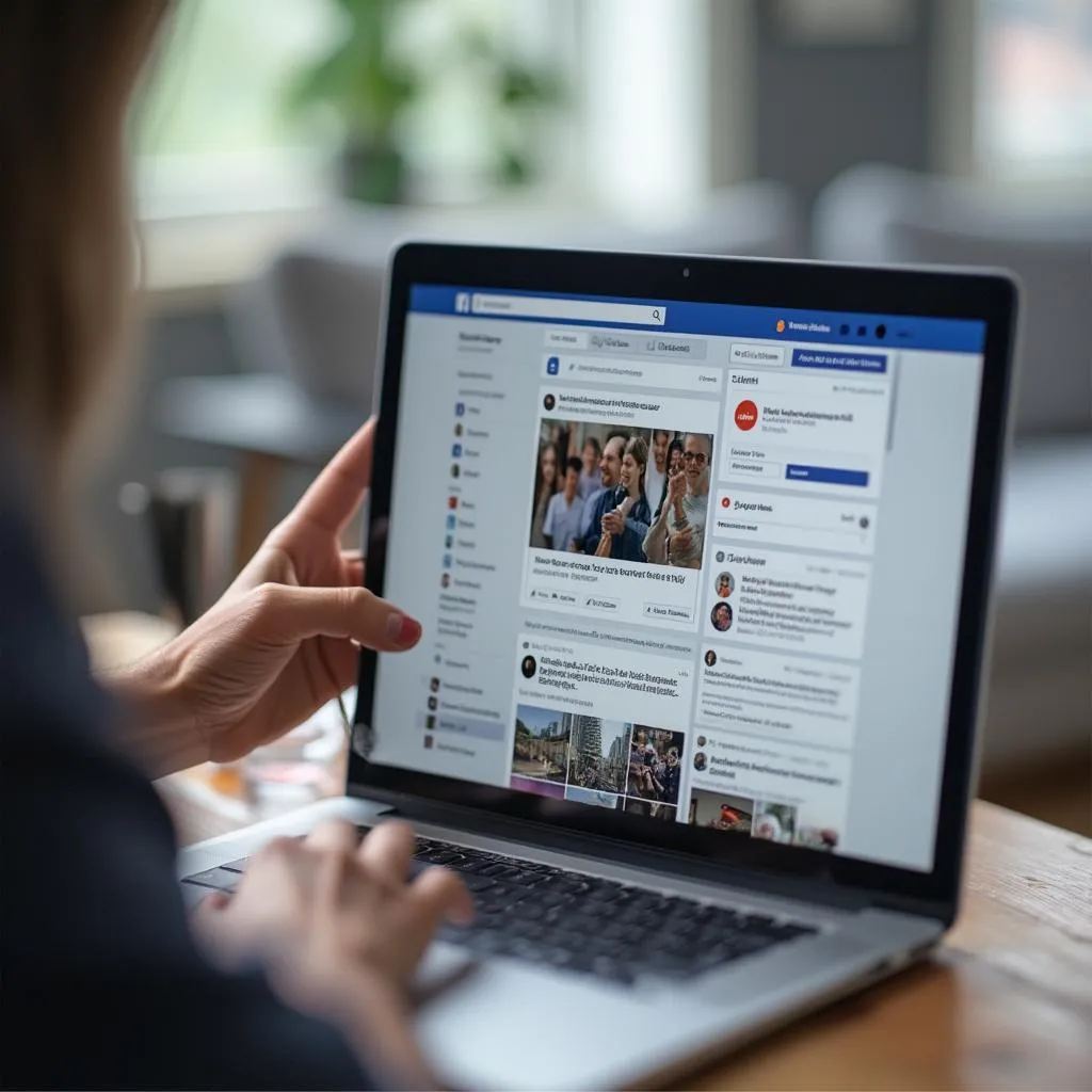 Facebook reklam paneli üzerinde çalışma anı
